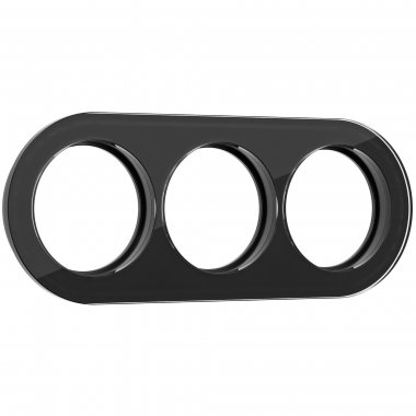 Фотография товара 'Werkel W0035108 Рамка из стекла на 3 поста черный'