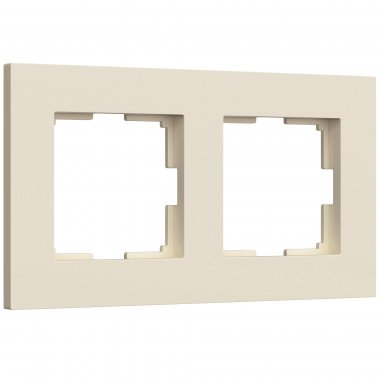 Фотография товара 'Werkel W0022962 Рамка из поликарбоната на 2 поста Slab айвори софт'