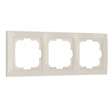 Фотография товара 'Werkel W0032003 Рамка из поликарбоната на 3 поста Snabb Basic слоновая кость'