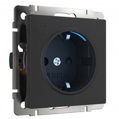 Фотография товара 'Werkel W1171408 Розетка с подсветкой черный матовый'