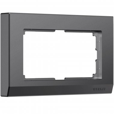 Фотография товара 'Werkel W0081864 Рамка из поликарбоната для двойной розетки Stark графит матовый'