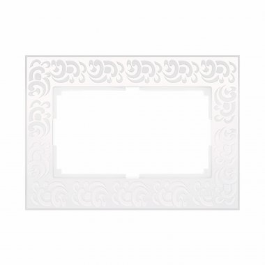 Фотография товара 'Werkel W0082301 Рамка из поликарбоната для двойной розетки Flock белый'