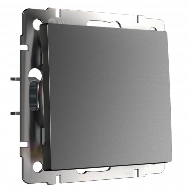 Фотография товара 'Werkel W1112064 Выключатель одноклавишный проходной графит матовый'