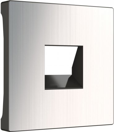 Фотография товара 'Werkel WL07-RJ11+RJ45 Накладка для розетки Ethernet RJ-45 и телефонной розетки RJ11 (глянцевый никель)'