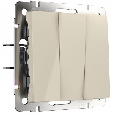 Фотография товара 'Werkel WL03-SW-3G-ivory Выключатель трехклавишный'