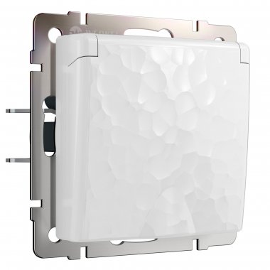 Фотография товара 'Werkel W1271201 Розетка влагозащ. с зазем. с защит. крышкой и шторками белый'