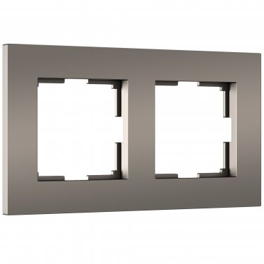 Фотография товара 'Werkel W0022963 Рамка из поликарбоната на 2 поста Slab бронза софт'