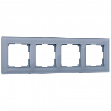Фотография товара 'Werkel W0041115 Рамка из стекла на 4 поста Favorit серый'
