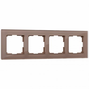 Фотография товара 'Werkel W0041142 Рамка из стекла на 4 поста Favorit латте'