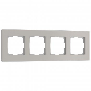 Фотография товара 'Werkel W0043117 Рамка из стекла на 4 пост Senso дымчатый soft-touch'
