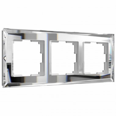 Фотография товара 'Werkel W0031220 Рамка из стекла на 3 поста Diamant зеркальный'