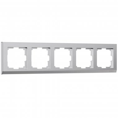 Фотография товара 'Werkel W0051865 Рамка из поликарбоната на 5 постов Stark серебряный матовый'