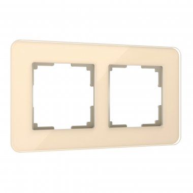 Фотография товара 'Werkel W0022443 Рамка из стекла на 2 поста Elite айвори'