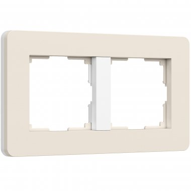 Фотография товара 'Werkel W0023066 W0023066/ Рамка на 2 поста Split (айвори/белый, soft-touch)'