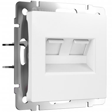 Фотография товара 'Werkel W1181161 Розетка двойная Ethernet RJ-45 белый матовый'
