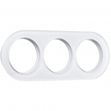 Фотография товара 'Werkel W0035101 Рамка из стекла на 3 поста белый'