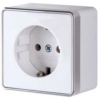 Фотография товара 'Werkel W5071001 Розетка с заземлением Gallant белая'