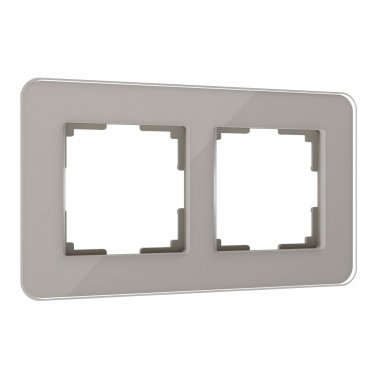 Фотография товара 'Werkel W0022417 Рамка из стекла на 2 поста Elite дымчатый'