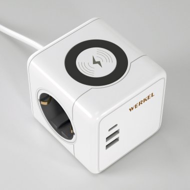 Фотография товара 'Werkel W6513501 Розеточный блок 3-местный + 3×USB + беспроводная зарядка'