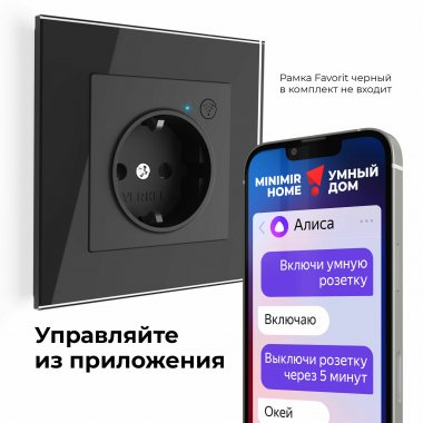 Фотография товара 'Werkel W1171601 Умная встраиваемая розетка с заземлением с защитными шторками'