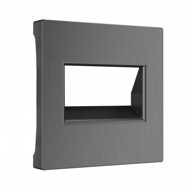 Фотография товара 'Werkel W1191104 Накладка для двойной розетки Еthernet RJ-45 графит рифленый'