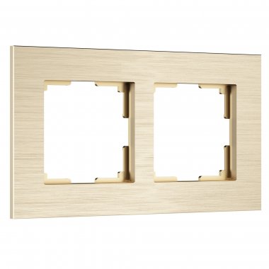 Фотография товара 'Werkel W0023511 Рамка из металла на 2 поста АluMax шампань алюминий'