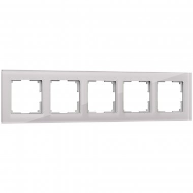 Фотография товара 'Werkel W0051117 Рамка из стекла на 5 постов Favorit дымчатый'