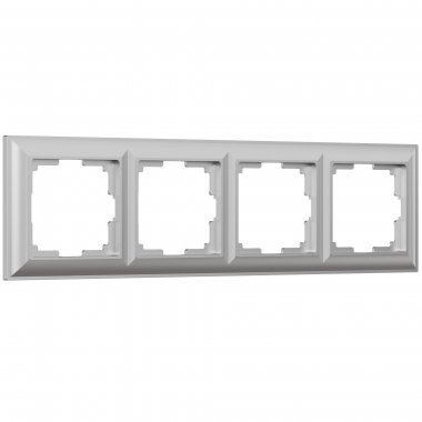 Фотография товара 'Werkel W0042206 Рамка из поликарбоната на 4 поста Fiore серебряный'