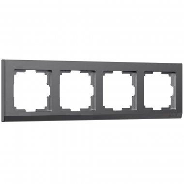 Фотография товара 'Werkel W0041864 Рамка из поликарбоната на 4 поста Stark графит матовый'