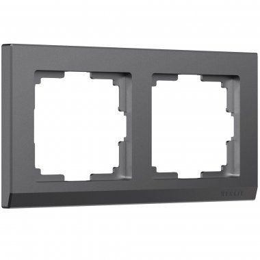 Фотография товара 'Werkel W0021864 Рамка из поликарбоната на 2 поста Stark графит матовый'