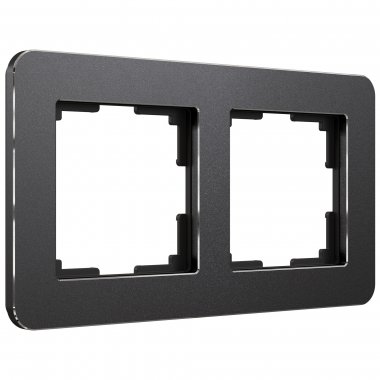 Фотография товара 'Werkel W0022608 Рамка из металла на 2 поста Platinum черный'