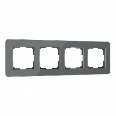 Фотография товара 'Werkel W0042440 Рамка из стекла на 4 поста Elite графит'