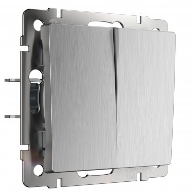 Фотография товара 'Werkel WL09-SW-2G-2W Выключатель двухклавишный проходной'