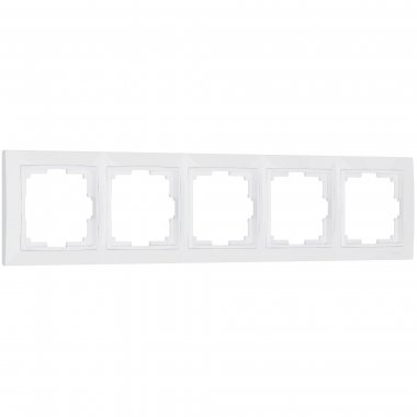 Фотография товара 'Werkel W0052001 Рамка из поликарбоната на 5 постов Snabb Basic белый'