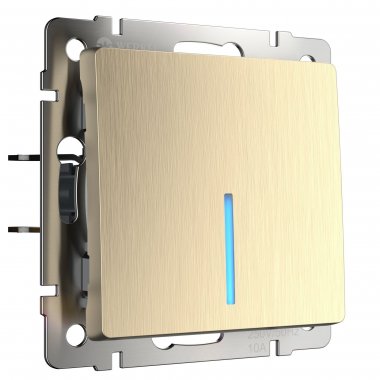 Фотография товара 'Werkel WL10-SW-1G-2W-LED Выключатель одноклавишный проходной с подсветкой'