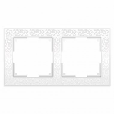Фотография товара 'Werkel W0022301 W0022301/ Рамка на 2 поста Flock (белый)'