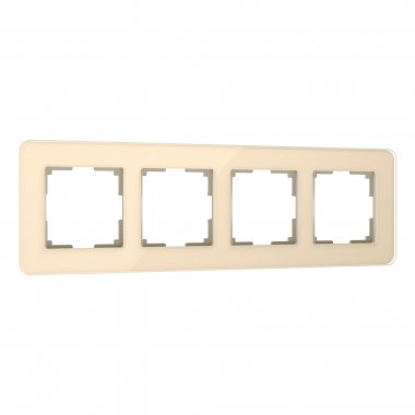 Фотография товара 'Werkel W0042443 Рамка из стекла на 4 поста Elite айвори'