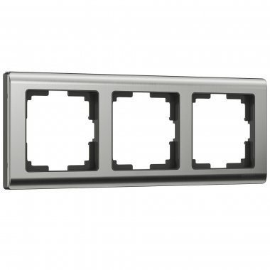 Фотография товара 'Werkel W0031602 Рамка из металла на 3 поста Metallic глянцевый никель'