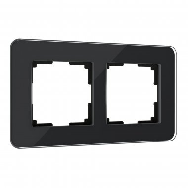 Фотография товара 'Werkel W0022448 Рамка из стекла на 2 поста Elite черный'