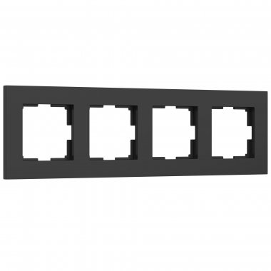 Фотография товара 'Werkel W0042908 Рамка из поликарбоната на 4 поста Slab черный софт'