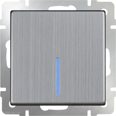 Фотография товара 'Werkel WL02-SW-1G-2W-LED Выключатель одноклавишный проходной с подсветкой'