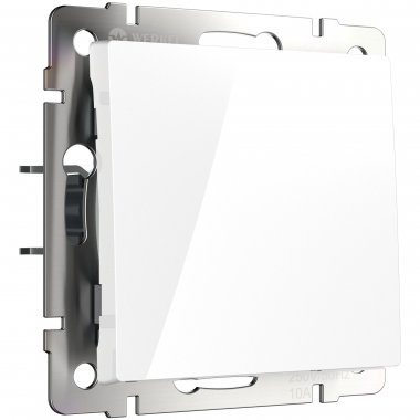 Фотография товара 'Werkel WL01-SW-1G-2W Выключатель одноклавишный проходной (белый)'