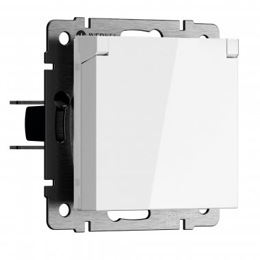 Фотография товара 'Werkel W1171201 W1171201/ Розетка влагозащ. с зазем. с защит. крышкой и шторками N (белый)'