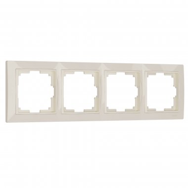 Фотография товара 'Werkel W0042003 Рамка из поликарбоната на 4 поста Snabb Basic слоновая кость'