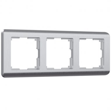 Фотография товара 'Werkel WL12-Frame-03 Рамка Werkel Stream на 3 поста (серебряный) WL12-Frame-03'
