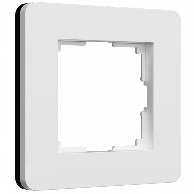 Фотография товара 'Werkel W0013068 W0013068/ Рамка на 1 пост Split (белый/черный, soft-touch)'