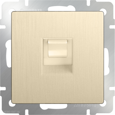 Фотография товара 'Werkel WL10-RJ-11-CP Накладка для телефонной розетки Werkel WL10-RJ-11-CP Шампань рифленый'