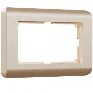 Фотография товара 'Werkel W0082111 Рамка из поликарбоната для двойной розетки Stream шампань'