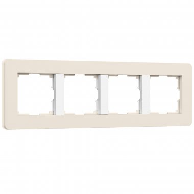 Фотография товара 'Werkel W0043066 W0043066/ Рамка на 4 поста Split (айвори/белый, soft-touch)'