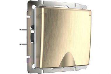 Фотография товара 'Werkel WL10-SKGSC-01-IP44 Розетка влагозащ. с зазем. с защит. крышкой и шторками'